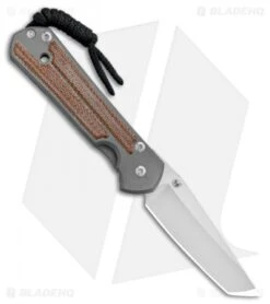 Chris Reeve Left-Hand Small Sebenza 21 Tanto Natural Micarta Inlays (2.9" SW)