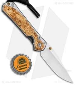 Chris Reeve Left-Hand Small Sebenza 31 Knife Box Elder Burl (2.94" Satin) -Benchmadess Zone Chris Reeve Left Hand Small Sebenza 31 Box Elder Burl Satin BHQ 99000 jr bottlecap