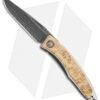 Chris Reeve Mnandi Folding Knife Box Elder Burl Inlay (2.75" Damascus)