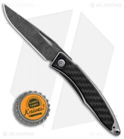 Chris Reeve Mnandi Gentleman's Knife Carbon Fiber (2.75" Raindrop Damascus) -Benchmadess Zone Chris Reeve Mnandi Gentlemans Knife Carbon FIber Raindrop Damascus BHQ 78016 er bottlecap