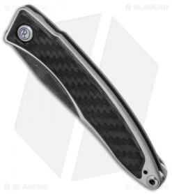 Chris Reeve Mnandi Gentleman's Knife Carbon Fiber (2.75" Raindrop Damascus) -Benchmadess Zone Chris Reeve Mnandi Gentlemans Knife Carbon FIber Raindrop Damascus BHQ 78016 er spine