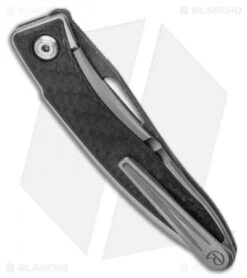 Chris Reeve Mnandi Gentleman's Knife Carbon Fiber (2.75" Ladder Damascus) -Benchmadess Zone Chris Reeve Mnandi Gentlemans Knife Carbon Fiber 2.75 Ladder Damascus BHQ 78014 LS Side