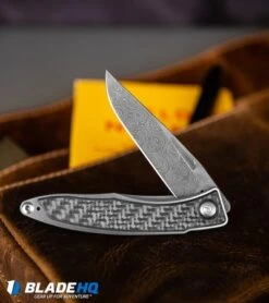 Chris Reeve Mnandi Gentleman's Knife Carbon Fiber (2.75" Raindrop Damascus) -Benchmadess Zone Chris Reeve Mnandi Gentlemans Knife Carbon Fiber Raindrop Damascus BHQ 78016 kp gentleman satchel web