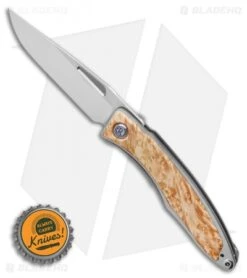 Chris Reeve Mnandi Knife Box Elder Burl (2.75" Satin S45VN) -Benchmadess Zone Chris Reeve Mnandi Knife Box Elder Burl 2.75 Satin S45VN BHQ 14106 LS Bottlecap