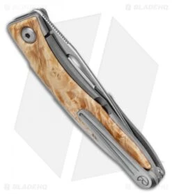 Chris Reeve Mnandi Knife Box Elder Burl (2.75" Satin S45VN) -Benchmadess Zone Chris Reeve Mnandi Knife Box Elder Burl 2.75 Satin S45VN BHQ 14106 LS Side