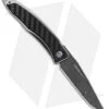 Chris Reeve Mnandi Left Handed Knife Carbon Fiber (2.75" Basketweave Damascus) -Benchmadess Zone Chris Reeve Mnandi Left Handed Carbon Fiber Basketweave Damascus BHQ 90356 er open side