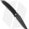 Chris Reeve Mnandi Left Handed Knife Carbon Fiber (2.75" Raindrop Damascus) -Benchmadess Zone Chris Reeve Mnandi Left Handed Carbon Fiber Raindrop Damascus BHQ 90355 er open side
