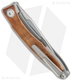 Chris Reeve Mnandi Mesquite Burl Folding Knife (2.75" Satin Plain) 2006 -Benchmadess Zone Chris Reeve Mnandi Mesquite Brul satin plain BHQ 75584 er side