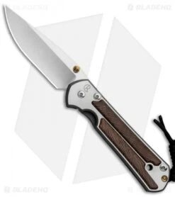 Chris Reeve Large Sebenza 21 Knife W/ Striped Platan Inlays (3.6" Satin)
