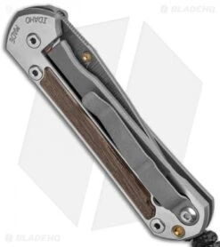 Chris Reeve Small Sebenza 21 Knife W/ Bog Oak Inlays (2.94" Ladder Damascus) -Benchmadess Zone Chris Reeve Small Sebenza 21 Bog Oak Inlays Ladder Damascus S21 1086 BHQ 87908 jr side