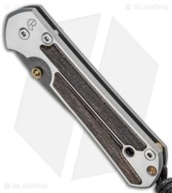 Chris Reeve Small Sebenza 21 Knife W/ Bog Oak Inlays (2.94" Damascus) -Benchmadess Zone Chris Reeve Small Sebenza 21 Bog Oak Inlays Raindrop Damascus BHQ 87909 jr spine