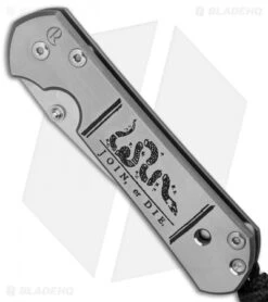 Chris Reeve Small Sebenza 21 Folding Knife CGG Join Or Die (2.94" Stonewash) -Benchmadess Zone Chris Reeve Small Sebenza 21 CGG Join or Die SW BHQ 80796 er spine