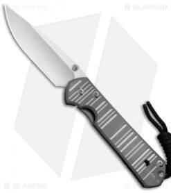 Chris Reeve Small Sebenza 21 Knife CGG "Think Twice Code" (2.94" Stonewash)