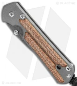 Chris Reeve Small Sebenza 21 Drop Point Natural Micarta Inlays Ladder Dam -Benchmadess Zone Chris Reeve Small Sebenza 21 DP Natural Micarta Inlays Ladder Damascus BHQ 94357 jr spine