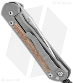 Chris Reeve Small Sebenza 21 Knife W/ Natural Micarta Inlays (2.94" Satin) -Benchmadess Zone Chris Reeve Small Sebenza 21 Natural Micarta Inlays SW BHQ 94268 jr side