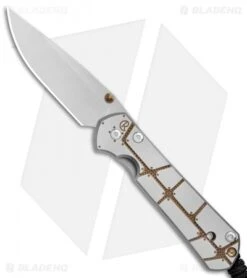 Chris Reeve Small Sebenza 21 Folding Knife Plated CGG (2.94" Stonewash)