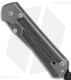 Chris Reeve Small Sebenza 21 Knife W/ Blk Micarta Inlays (2.94" Ladder Damascus) -Benchmadess Zone Chris Reeve Small Sebenza 21 black micarta inlays ladder damascus BHQ 13535 er spine