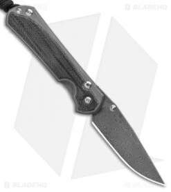 Chris Reeve Left Hand Small Sebenza 31 Black Micarta (2.94" Raindrop Dama)