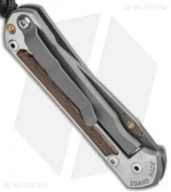 Chris Reeve Left Hand Small Sebenza 31 Knife Bog Oak (2.94" Boomerang Damascus) -Benchmadess Zone Chris Reeve Small Sebenza 31 Bog Oak Boomerang Damascus Left BHQ 117970 jr side