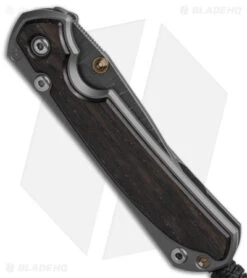 Chris Reeve Left Hand Small Sebenza 31 Bog Oak (3" Ladder Damascus) -Benchmadess Zone Chris Reeve Small Sebenza 31 Bog Oak Ladder Damascus Left Hand BHQ 98992 td side