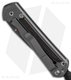 Chris Reeve Left Hand Small Sebenza 31 Bog Oak (3" Ladder Damascus) -Benchmadess Zone Chris Reeve Small Sebenza 31 Bog Oak Ladder Damascus Left Hand BHQ 98992 td spine