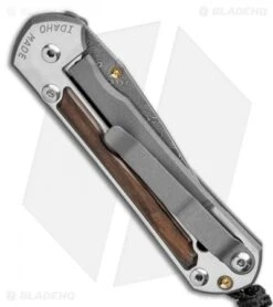 Chris Reeve Small Sebenza 31 Knife Bog Oak (2.94" Raindrop Damascus) -Benchmadess Zone Chris Reeve Small Sebenza 31 Bog Oak Raindrop Damascus BHQ 98993 LS Side