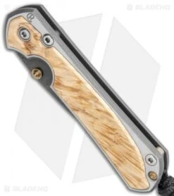 Chris Reeve Small Sebenza 31 Frame Lock Knife Box Elder (2.94" Ladder Damascus) -Benchmadess Zone Chris Reeve Small Sebenza 31 Box Elder Ladder Damascus BHQ 98998 jr spine