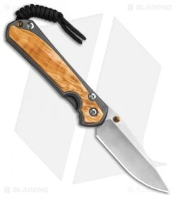 Chris Reeve Left Hand Small Sebenza 31 Frame Lock Knife Box Elder (2.94" SW)