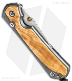 Chris Reeve Left Hand Small Sebenza 31 Frame Lock Knife Box Elder (2.94" SW) -Benchmadess Zone Chris Reeve Small Sebenza 31 Frame Lock Knife Box Elder 2in 94cm Stone wash LH BHQ 138476 td side