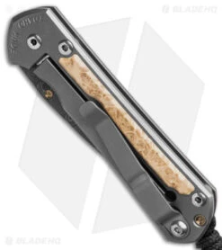 Chris Reeve Left Hand Small Sebenza 31 Frame Lock Knife Box Elder (3" Raindrop) -Benchmadess Zone Chris Reeve Small Sebenza 31 Knife Box Elder LH 3in Raindrop Dama BHQ 98995 td spine