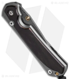 Chris Reeve Small Sebenza 31 Knife Left Hand Ebony (2.94" Raindrop Damascus) -Benchmadess Zone Chris Reeve Small Sebenza 31 Knife Ebony LH 32n Raindrop Dama BHQ 99007 td side