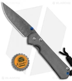 Chris Reeve Small Sebenza 31 Knife Titanium Double Lug (2.94" Damascus) -Benchmadess Zone Chris Reeve Small Sebenza 31 Knife Ti Double Lug Boomerang Damascus BHQ 135696 jr bottlecap