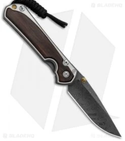 Chris Reeve Left Hand Small Sebenza 31 Macassar Ebony (2.9" Boomerang Damascus)