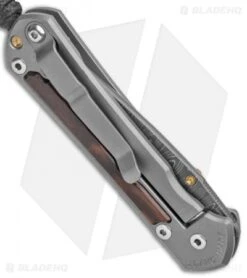 Chris Reeve Left Hand Small Sebenza 31 Knife Macassar Ebony Ladder Damascus -Benchmadess Zone Chris Reeve Small Sebenza 31 Macassar Ebony Ladder Damascus Left Handed BHQ 99006 jr side