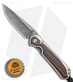 Chris Reeve Small Sebenza 31 Knife Ebony (2.94" Raindrop Damascus) -Benchmadess Zone Chris Reeve Small Sebenza 31 Macassar Ebony Raindrop Damascus BHQ 99008 LS Bottlecap