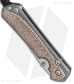 Chris Reeve Left Hand Small Sebenza 31 Natural Micarta (2.94" Satin) -Benchmadess Zone Chris Reeve Small Sebenza 31 Natural Micarta Left Hand BHQ 98976 LS Spine