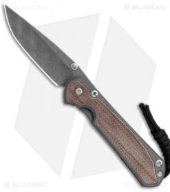 Chris Reeve Small Sebenza 31 Natural Micarta Raindrop Damascus