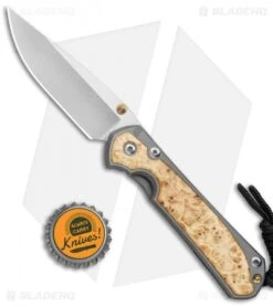 Chris Reeve Small Sebenza 31 Knife Box Elder Double Lug Knife (2.94" SW) -Benchmadess Zone Chris Reeve Small Sebenza 31 Ti Box Elder Double Thumb Lug SW BHQ 98999 jr bottlecap
