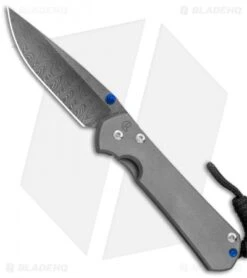 Chris Reeve Small Sebenza 31 Knife Titanium Double Lug (2.94" Ladder Damascus)