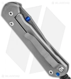 Chris Reeve Small Sebenza 31 Knife Titanium Double Lug (2.94" Ladder Damascus) -Benchmadess Zone Chris Reeve Small Sebenza 31 Ti Double Thumb Lug Ladder Damascus BHQ 99028 jr side