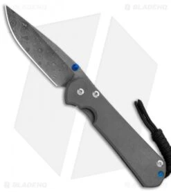 Chris Reeve Small Sebenza 31 Knife Titanium Double Lug (2.94" Raindrop Damascus)