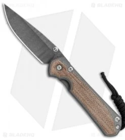 Chris Reeve Small Sebenza 31 Knife Natural Micarta (2.94" Ladder Damascus)