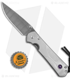 Chris Reeve Small Sebenza 31 Frame Lock Knife Gray Titanium (3" Ladder Damascus) -Benchmadess Zone Chris Reeve Small Sebenza 31 Unique Graphic Amethyst B Damascus BHQ 113454 jr bottlecap