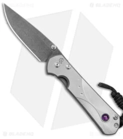 Chris Reeve Small Sebenza 31 Frame Lock Knife Gray Titanium (3" Damascus)