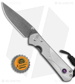 Chris Reeve Small Sebenza 31 Frame Lock Knife Gray Titanium (3" Damascus) -Benchmadess Zone Chris Reeve Small Sebenza 31 Unique Graphic Amethyst B Milled Dots Damascus BHQ 172988 jr bottlecap