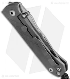 Chris Reeve Umnumzaan Tanto Frame Lock Knife Titanium (3.7" Stonewash) -Benchmadess Zone Chris Reeve Umnumzaan Tant0 Ti SW BHQ 49994 jr side