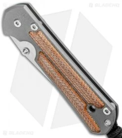 Chris Reeve Small Sebenza 21 Tanto Knife W/ Natural Micarta Inlays (2.94" SW) -Benchmadess Zone Christ Reeve Small Sebenza 21 Tanto Natural Micarta Inlays SW BHQ 94284 jr spine