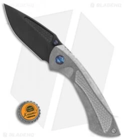 EOS Dorado Frame Lock Knife Titanium W/ Blue Hardware (3.6" Black) -Benchmadess Zone EOS Dorado 505 Ti SW DLC BHQ 86315 er bottlecap