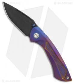 EOS Dorado Frame Lock Knife Purple/Bronze Ti (3.6" Black)
