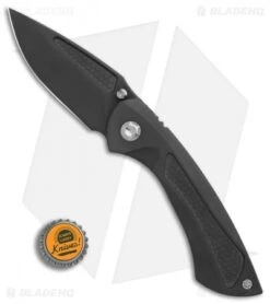EOS Dorado Frame Lock Knife Black DLC Ti W/ Satin Hardware (3.6" Black) -Benchmadess Zone EOS Dorado 508 Ti DLC Satin Hardware DLC BHQ 86323 er bottlecap